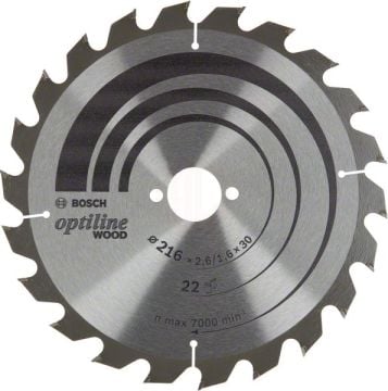 Bosch Daire Testere Bıçağı Optiline Wood 216x30 mm 22 Diş - 2608838410