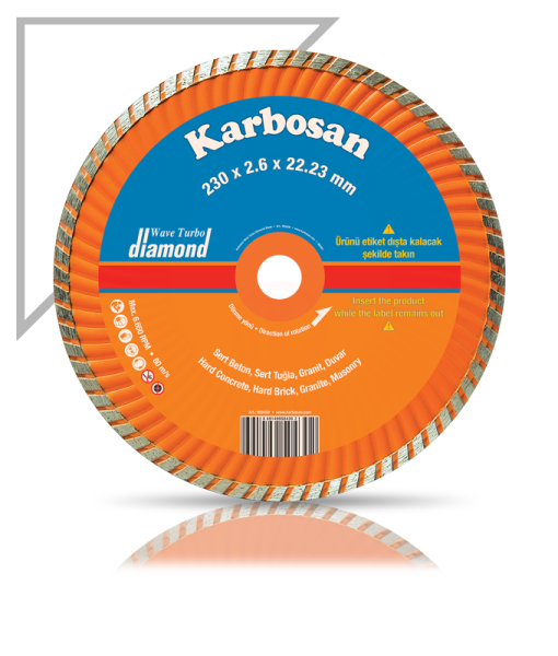 Karbosan Turbo Kanallı Elmas Kesici Normal 115x2,2x22,23 mm - KAR950410