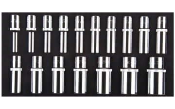 Ceta Form 17 Parça 1/2 İnç 6 Köşe Derin Lokma Anahtar Takımı (Eva Lı)