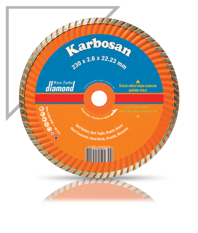 Karbosan Turbo Kanallı Elmas Kesici Normal 180x2,4x22,23 mm - KAR950420