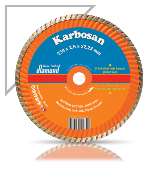 Karbosan Turbo Kanallı Elmas Kesici Normal 180x2,4x22,23 mm - KAR950420