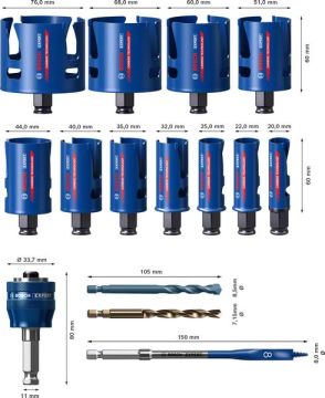 Bosch Delik Açma Testeresi Expert Seti eHD (15 Adet) - 2608900489