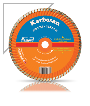 Karbosan Turbo Kanallı Elmas Kesici Normal 230x2,6x22,23 mm - KAR950430