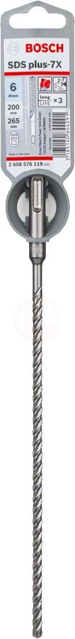 Bosch SDS Plus-7X Kırıcı Delici Uç 6,0x265 mm (1 Adet) - 2608576119