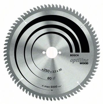 Bosch Daire Testere Bıçağı Optiline Wood 254x30 mm 80 Diş - 2608640909