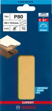 Bosch Expert Zımpara Kağıdı C470 80x133 80 Kum 8 Delikli 10 Lu Paket - 2608900879