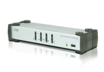 Aten 4-Port Usb 3.0 Displayport Kvmp™ (Keyboard/Video Monitor/Mouse) Periferi Switch, Displayport 1.1 Uyumlu, Usb 3.0 (Usb 3.1 Gen 1) Hub Özelliğine Sahip