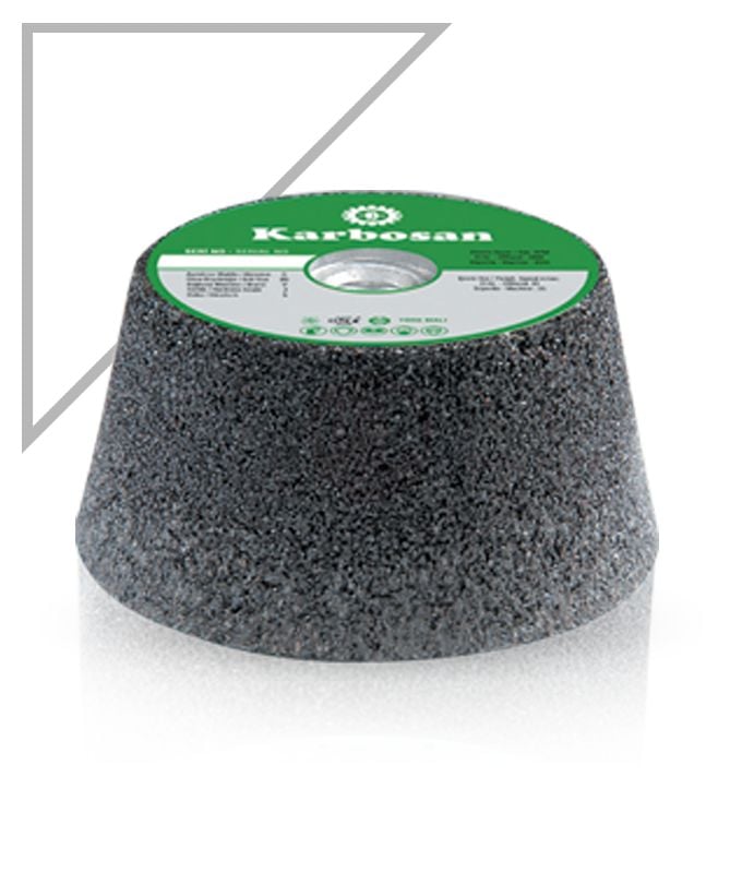 Karbosan Çanak Taşlama Taşı T11 Konik 100x50xM14 mm SC 16 L5 BB 16 Kum - KAR914200