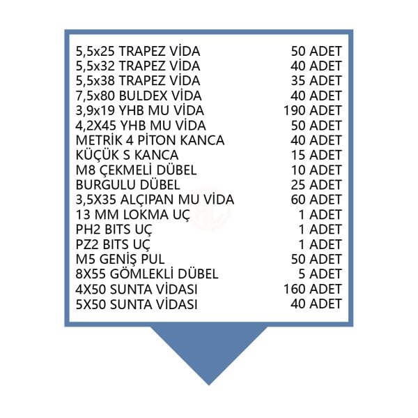 Al Çantalı Hobi Vida Dübel Uç Seti - ALVIDASET