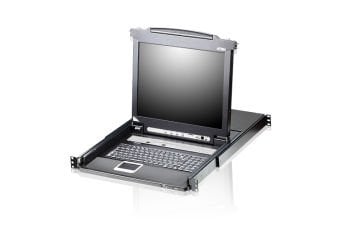 Aten Sürgülü Kasaya Sahip, 19 Vga Lcd Ekran (Arkadan Aydınlatmalı), Touchpad İ Ve Türkçe Klavyesi Bulunan 8 Port Ps/2-Usb Kvm Over Ip Switch, İlave Konsol Girişli, Usb Periferi Portlu (Usb Çevre Cihazlarla Bağlantı Kurabilir), Zincirleme Bağlantı Por