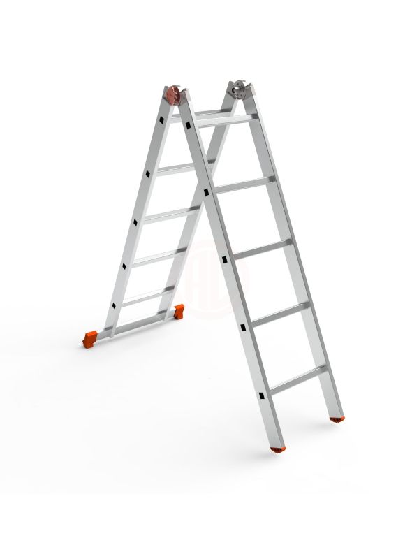 Saraylı İki Parçalı Katlanır Merdiven 2x5 Basamaklı 294 Cm