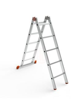 Saraylı İki Parçalı Katlanır Merdiven 2x5 Basamaklı 294 Cm
