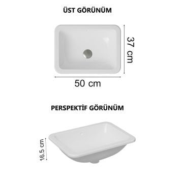 Vitra S20 Tezgah Altı Lavabo 48 Cm - 5475B000-0618