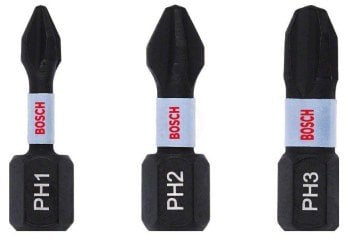 Bosch Vidalama Ucu Impact Control Set (3 Parça PH1/2/3 x 25 mm) - 2608522470