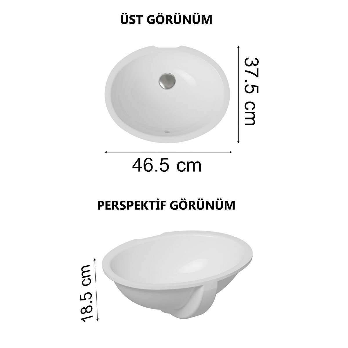 Vitra 42 Cm Tezgah Altı Lavabo - 6039B000-0012
