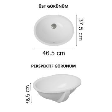 Vitra 42 Cm Tezgah Altı Lavabo - 6039B000-0012