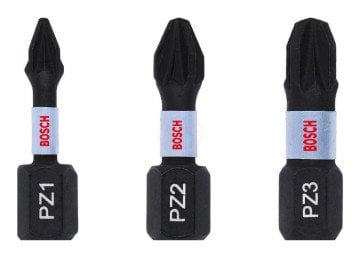 Bosch Vidalama Ucu Impact Control Set (3 Parça PZ1/2/3 x 25 mm) - 2608522471