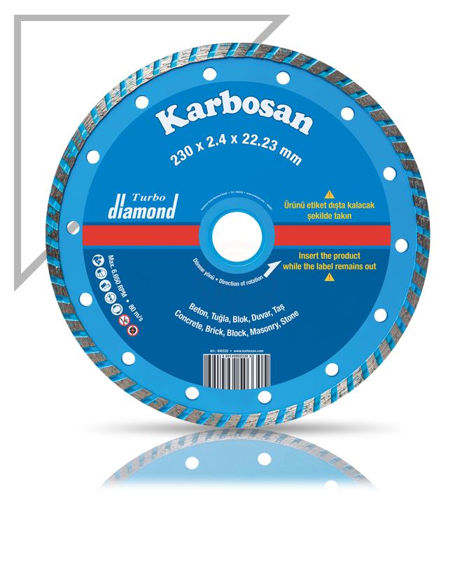 Karbosan Turbo Elmas Kesici Flanşlı 230x2,4x22,23 mm - KAR950350