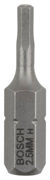 Bosch Vidalama Ucu Extra Hard HEX2,5 mm (3 Adet) - 2607001720