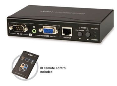 Aten Cat 5 Vga Sinyal Uzatma Cihazı, 450 Mt, Hoparlör Ve Mikrofon Bağlanabilir (Vga Over Cat 5 Repeater + Audio), Infrared Uzaktan Kumanda Ünitesi İle Birlikte