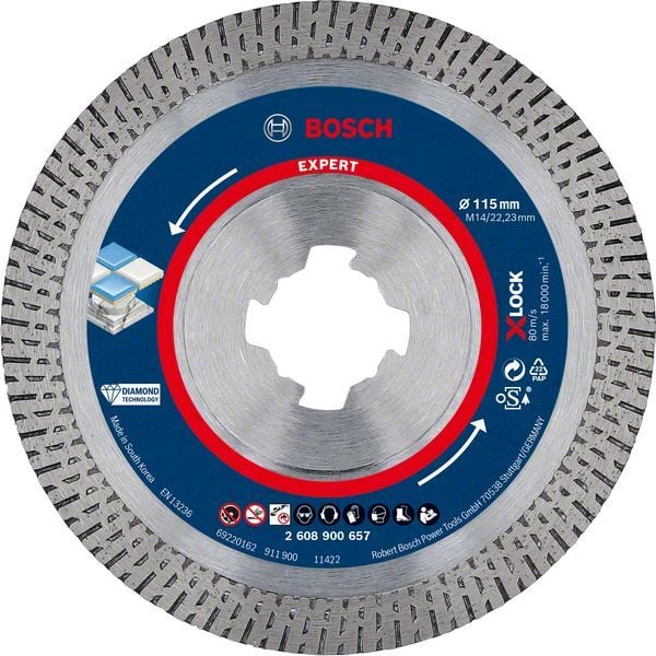 Bosch X-Lock Elmas Kesme Diski Expert BFHaCeram 115 mm - 2608900657