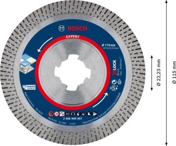 Bosch X-Lock Elmas Kesme Diski Expert BFHaCeram 115 mm - 2608900657