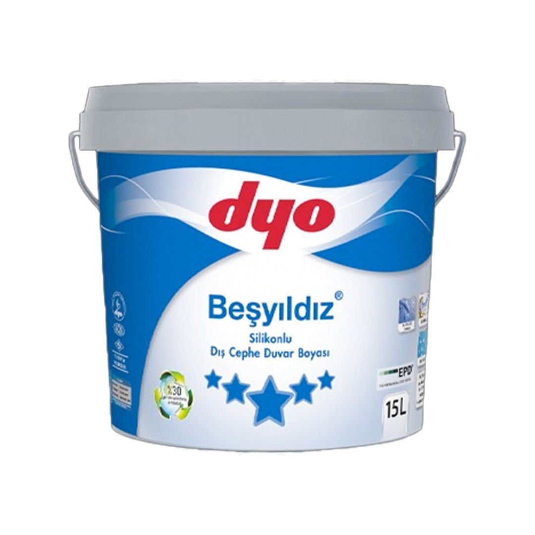 Dyo Beşyıldız Silikonlu Dış Cephe Boyası Baz A 15 Lt