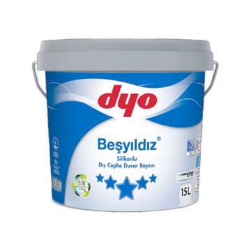 Dyo Beşyıldız Silikonlu Dış Cephe Boyası Baz A 15 Lt