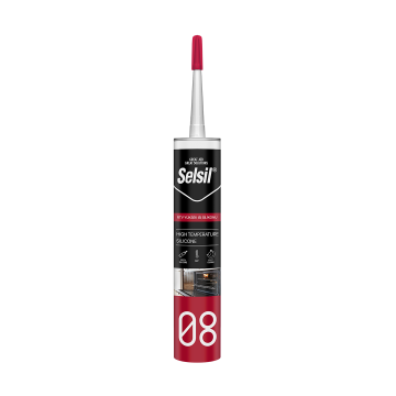 Selsil RTV Yüksek Isı Silikonu 280 ml Kırmızı (255°C)