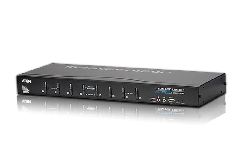 Aten 8 Portlu Usb 2.0 Dvı Kvmp™ Switch + Konsol Monitör Bağlantısı Dvı Ya Da Vga + 2 Portlu Usb (2.0) Hub, Masaüstü Tip, Kvm Bağlantı Kablosu İlave Olarak Temin Edilmelidir