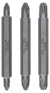 Bosch Vidalama Ucu Çift Taraflı Extra Hard Set PZ11/22/33x60 mm (3 Parça) - 2607001749