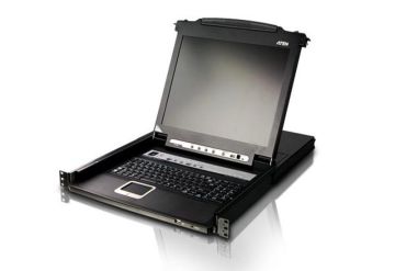 Aten Sürgülü Kasaya Sahip, 19 Arkadan Aydınlatmalı Lcd Ekran, Touchpad İ Ve Türkçe Klavyesi Bulunan 16 Port Ps/2-Usb Kvmp™ (Periferi/ Çevre Cihazlarla (Usb) Bağlantı Kurabilir) Switch, İlave Konsol Girişli