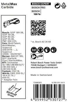 Bosch Starlock Aksesuarı / Expert StarlockPlus Testere MeMax PAIZ32AT (10 Adet) - 2608900020