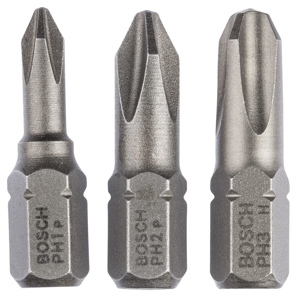 Bosch Vidalama Ucu Extra Hard Set 25 mm (3 Parça PH1/2/3) - 2607001752