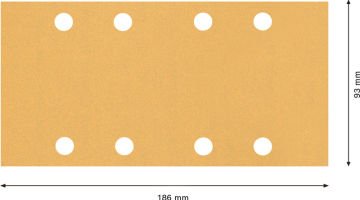 Bosch Expert Zımpara Kağıdı C470 93x186 100 Kum 8 Delikli 50 Li Paket - 2608900938