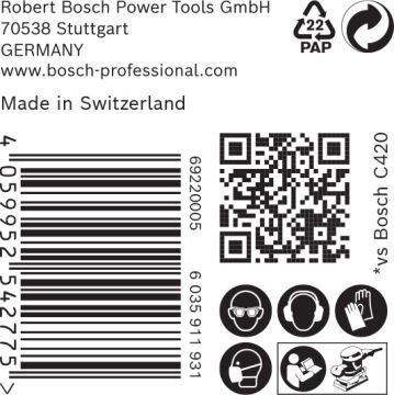 Bosch Expert Zımpara Kağıdı C470 93x186 120 Kum 8 Delikli 50 Li Paket - 2608900939