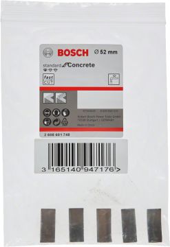 Bosch Elmas Karot Segmanı Standard For Concrete Ø52 mm (5 Adet) - 2608601748