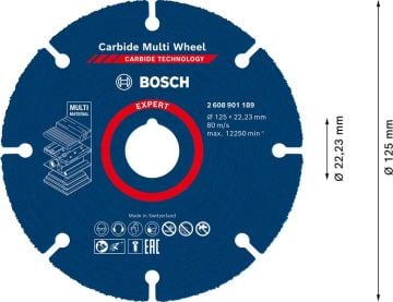 Bosch Kesme Diski Carbide Multi Wheel Expert 125 mm - 2608901189