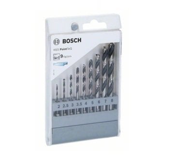 Bosch Metal Matkap Ucu HSS PointTeQ 1/4 İnç Altıgen Şaft Set (9 Parça) - 2607002826