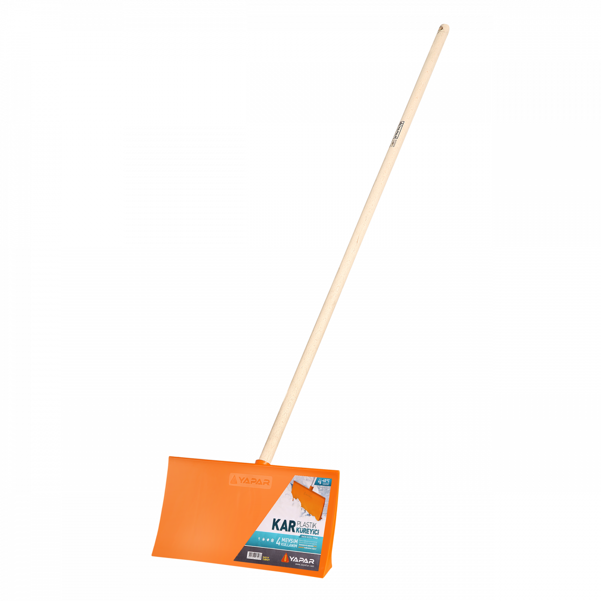 YAPAR Kar Küreyici Plastik Düz Saplı 140 Cm
