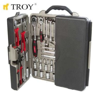 Troy 21910 Profesyonel Lokma - Anahtar - Alet Seti (110 Parça, Metrik)