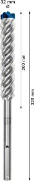 Bosch Kırıcı Delici Uç SDS-Max-8X Expert 32x320 mm (1 Adet) - 2608900254