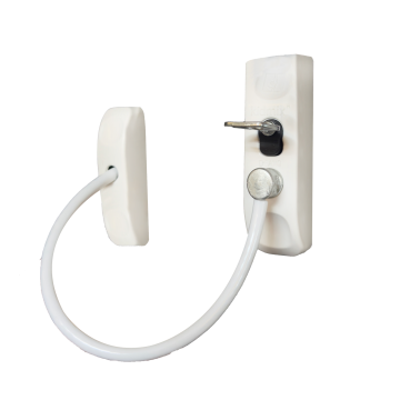 Yuma Kilit Çelik Halatlı Emniyet Kilidi Beyaz