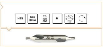MTE Punta Matkabı Form A HSS DIN 333/A R 2x5x40 mm