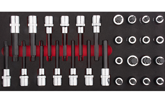 Ceta Form 29 Parça 1/2 İnç Torx/Allen/Xzn Lokmalı Bits Takımı (Eva Lı)