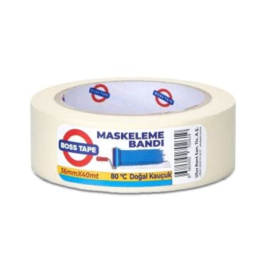 Bosstape Doğal Kauçuk Maskleme Bandı 38x40 mm