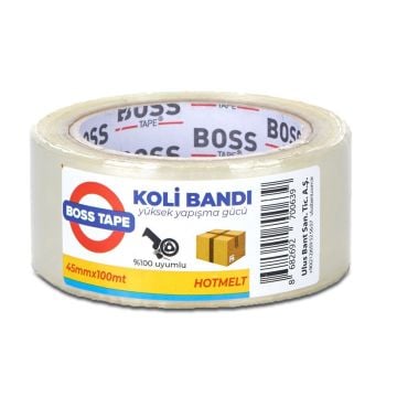 Bosstape Şeffaf Koli Bandı HTM 38 Mic. 45X100