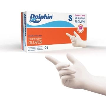 Dolphin Pudrasız Lateks Eldiven Beyaz S (1 Paket/100 Adet)
