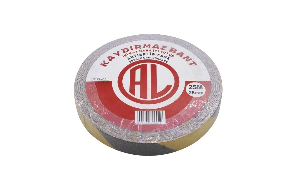 Kaydırmazlık Bandı Sarı Siyah 25 mm 25 Metre