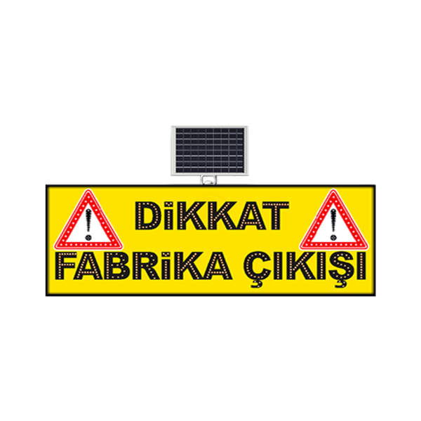 MFK Plastik Dikkat Fabrika Çıkışı Levhası 60x180 Cm - MFK9653